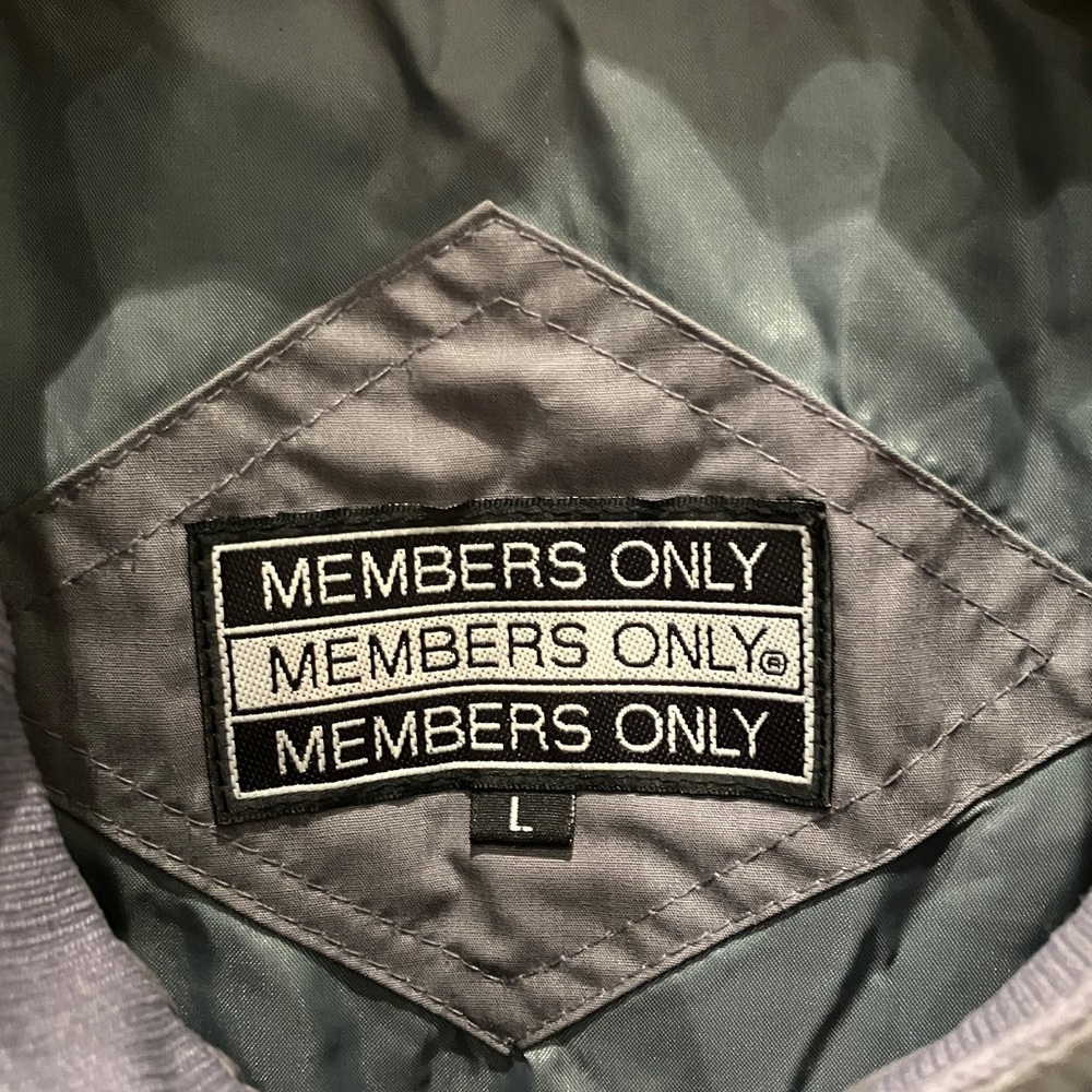 Members Only Classic Iconic Racers Men's Gray Jacket - Picture 6 of 6